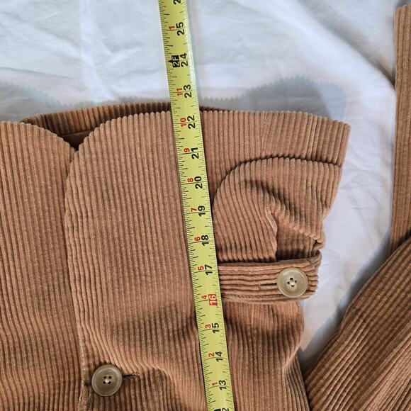 Banana Republic Wide Wale Corduroy Blazer Size 10 Khaki Retro Rockabilly Classic - Picture 3 of 6